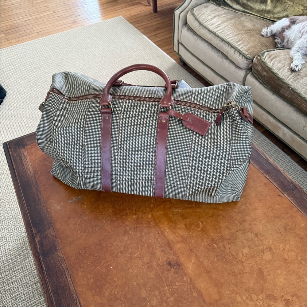 Polo Ralph Lauren Vintage Men’s Classic Houndstooth Weekender Duffel Bag - Picture 3 of 7